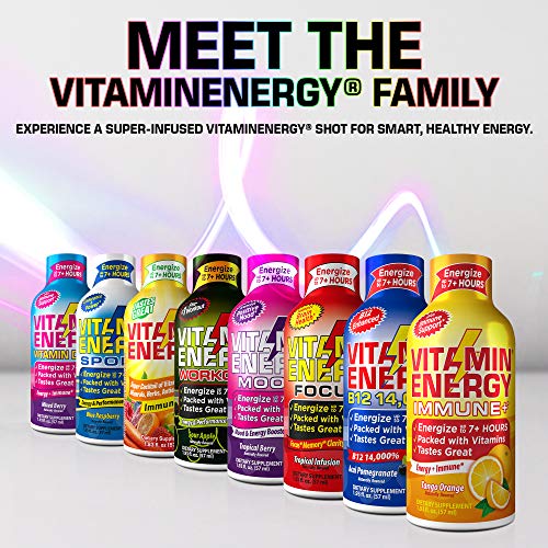 (48 Pack) VitaminEnergy™ Mood+ Keto Energy Shots, Grape Flavor, 7+ Hours Lasting Energy with Anxiety Relief & Mood Boost