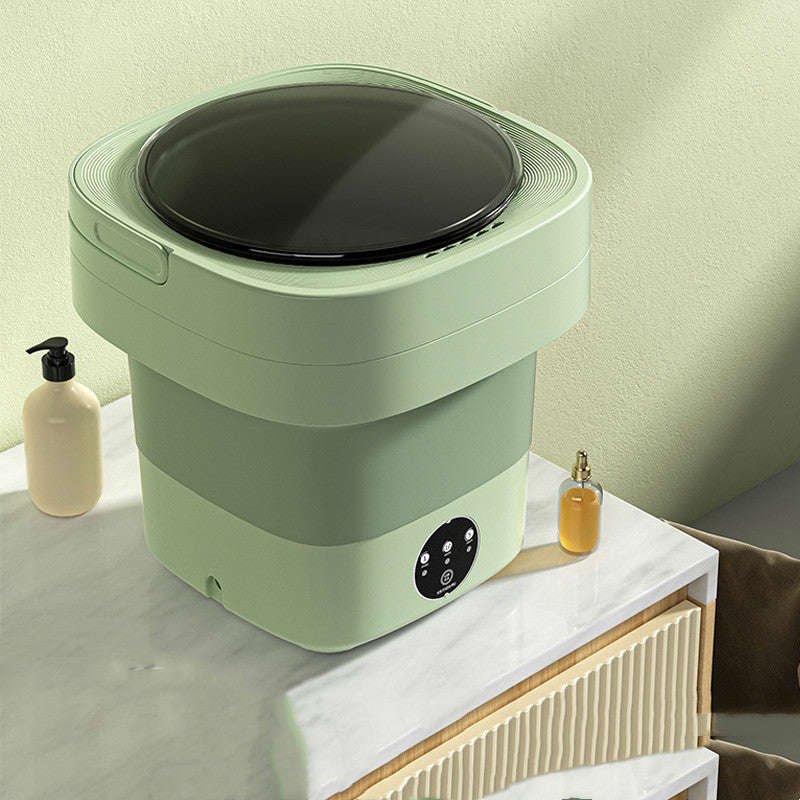Mini Foldable Washing Machine for Socks and Underwear with Spinning Dry Function