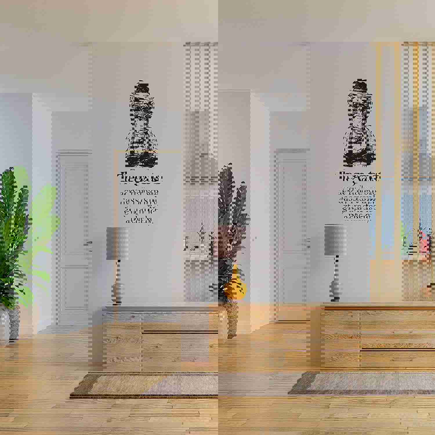 Animal Life Quote Vinyl Wall Sticker Decal - Another Day Monkey Motivation Quote