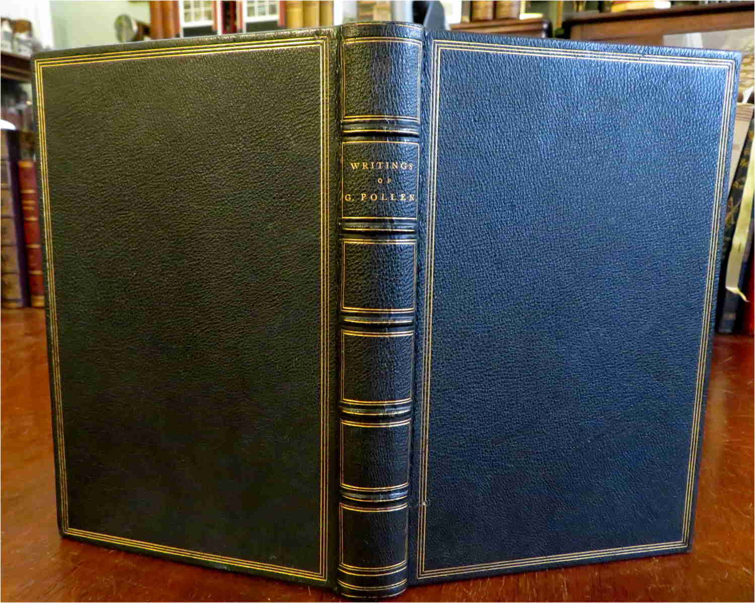 George Pollen Writings 1868 - Rare Fine Morocco Leather Book