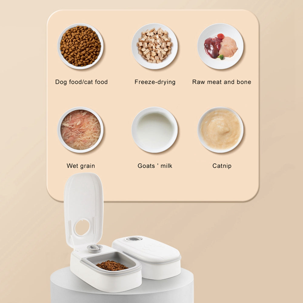 Automatic Pet Feeder Smart Food Dispenser For Cats Dogs with Timer and Stainless Steel Bowl