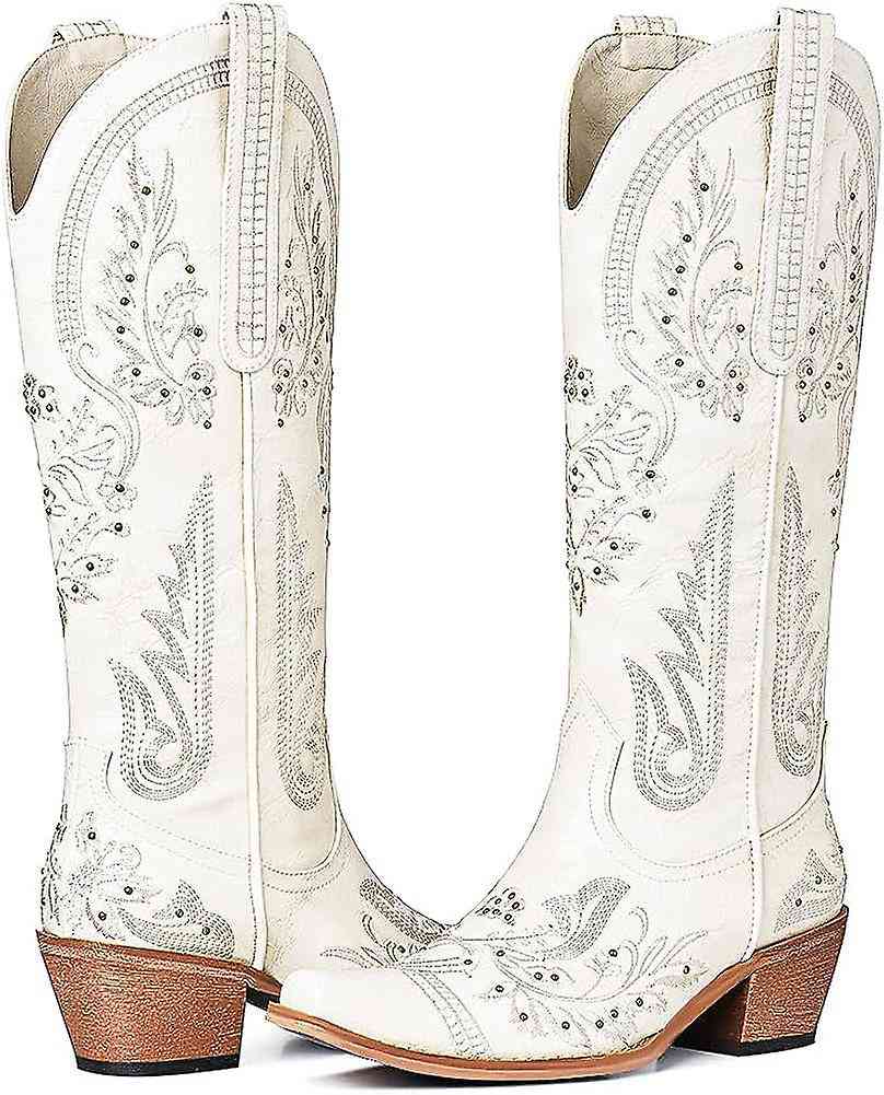 White Rhinestone Cowgirl Boots