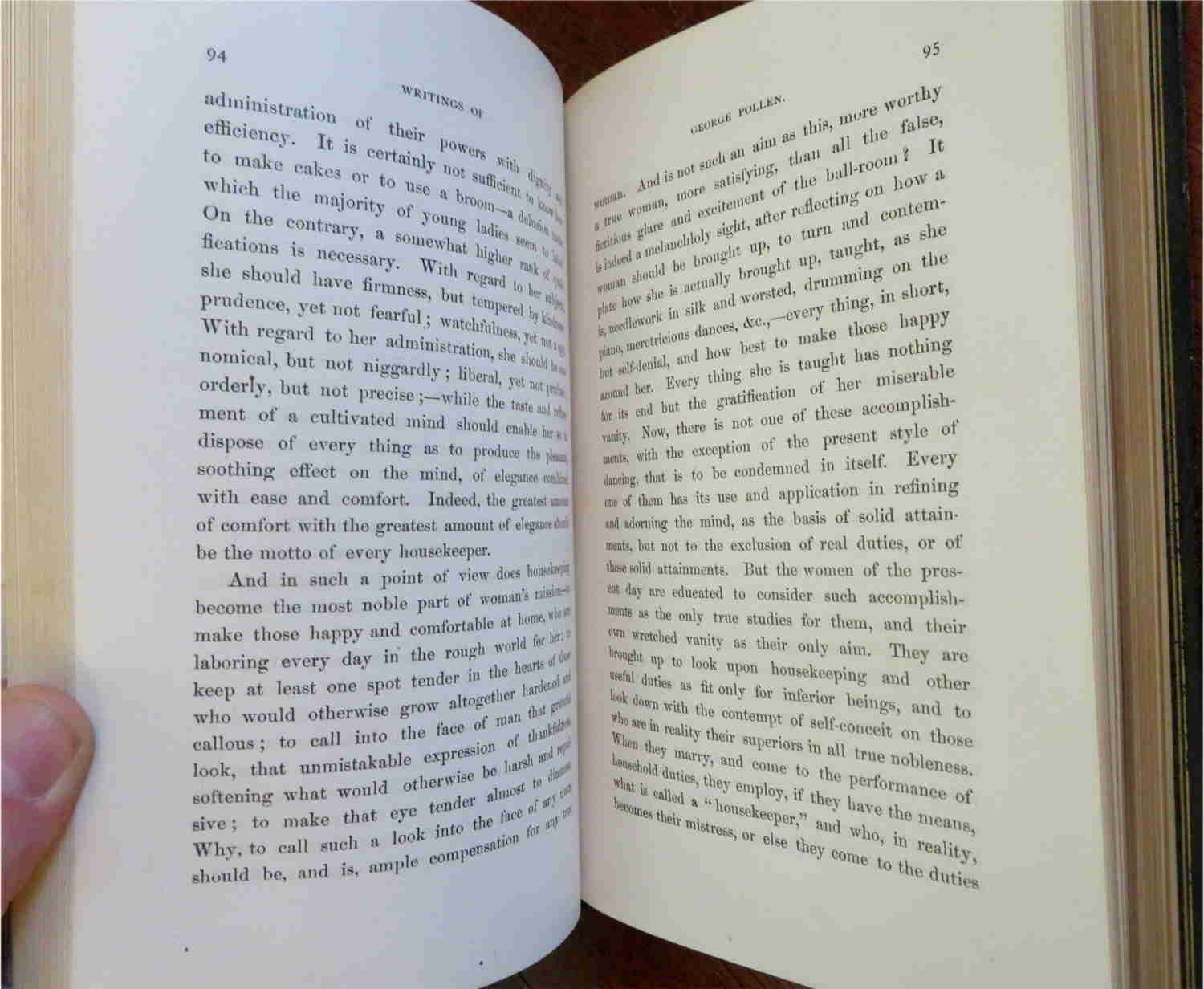 George Pollen Writings 1868 - Rare Fine Morocco Leather Book