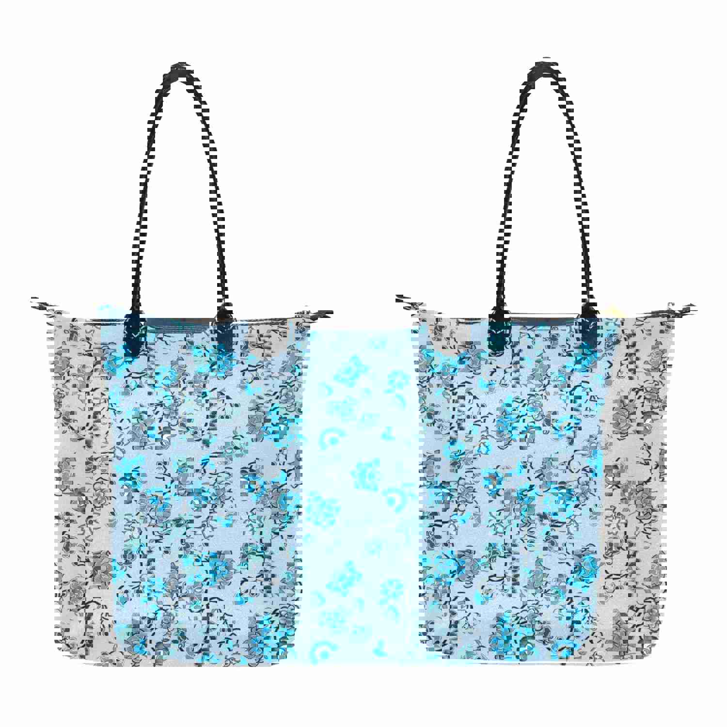 Blue Floral Amour Single-Shoulder Lady Handbag