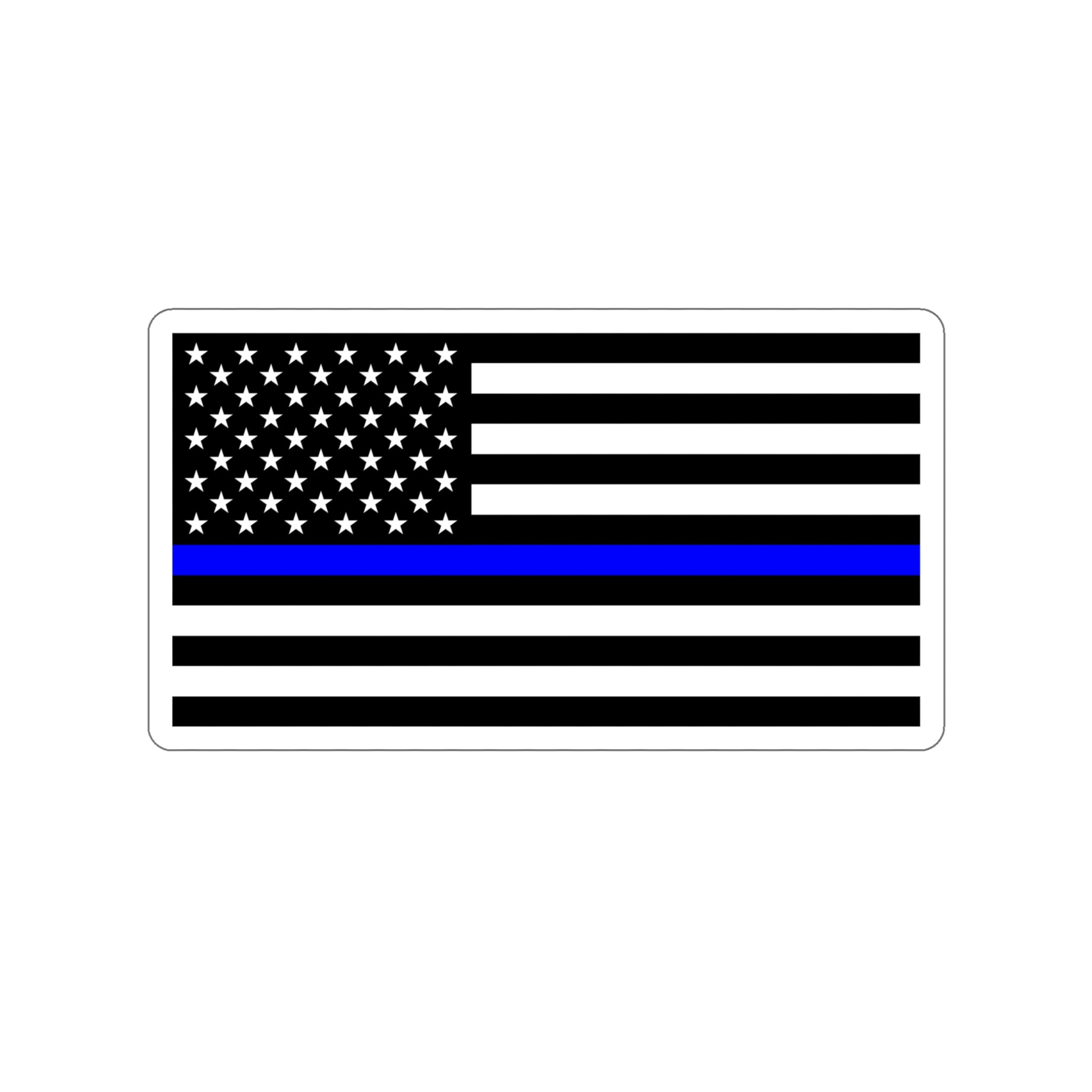 Thin Blue Line Flag Decal - Indoor & Outdoor Vinyl Sticker
