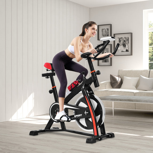 Adjustable Indoor Exercise Cycling Bike Trainer with Electronic Meter