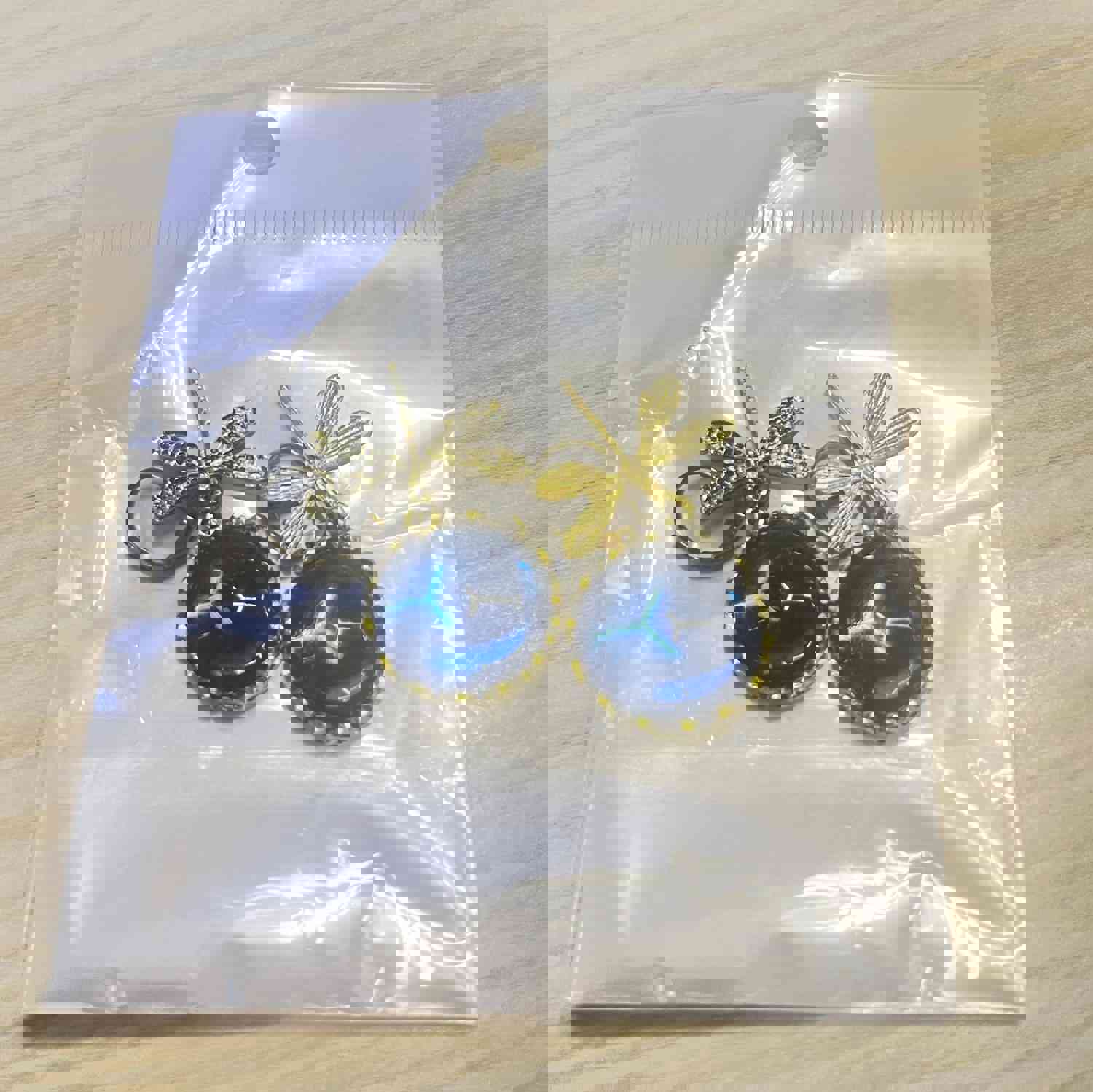 Vintage Dragonfly Pendant Earrings with Blue Moonstone - Boho Chakra Jewelry for Women