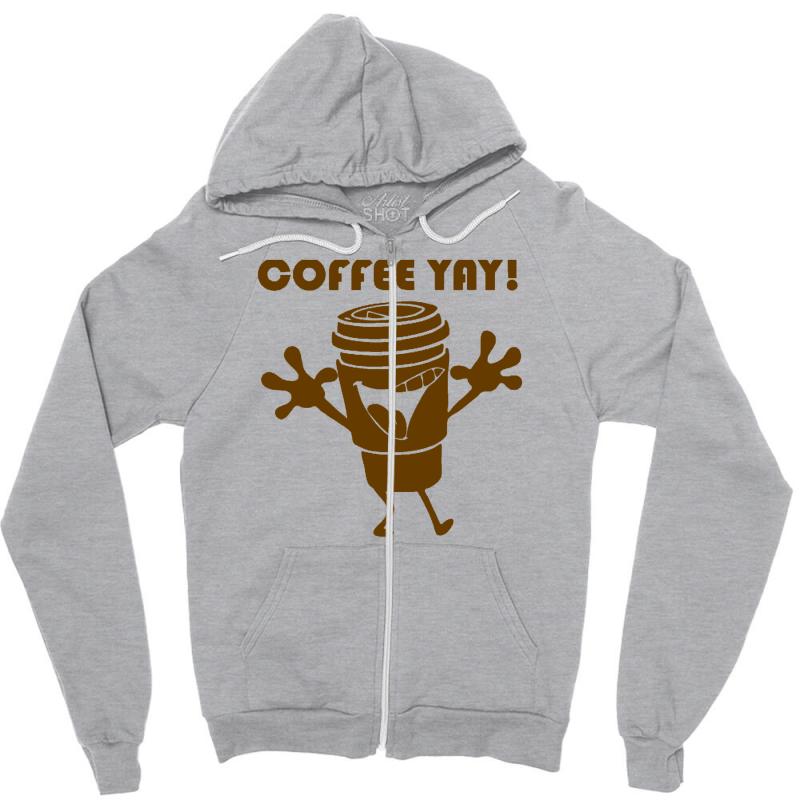 Coffee Yay Zipper Hoodie - Unisex Soft & Relaxed Fit