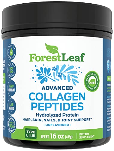 Advanced Hydrolyzed Collagen Peptides - Unflavored Protein Powder for Joints and Bones