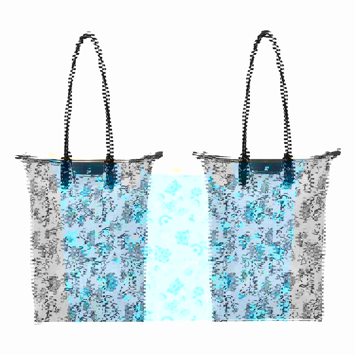 Blue Floral Amour Single-Shoulder Lady Handbag