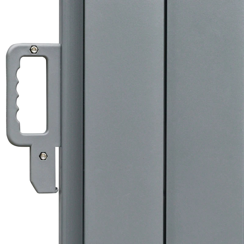 Outsunny 20 Double Retractable Patio Side Awning with UV Protection & Auto Pull-Back