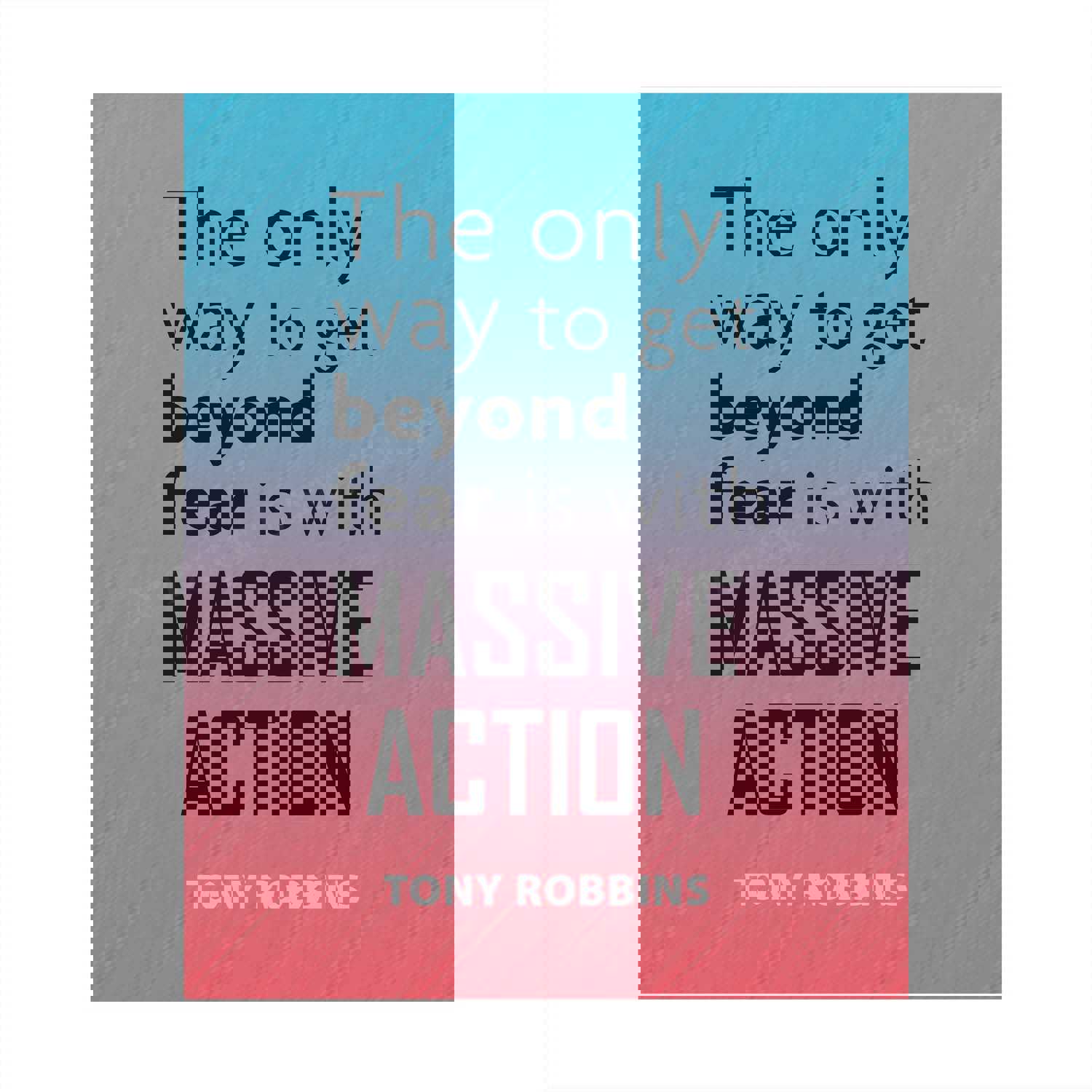 Tony Robbins Quotes Wall Art - Motivational Print for Home, Office, School, Gym