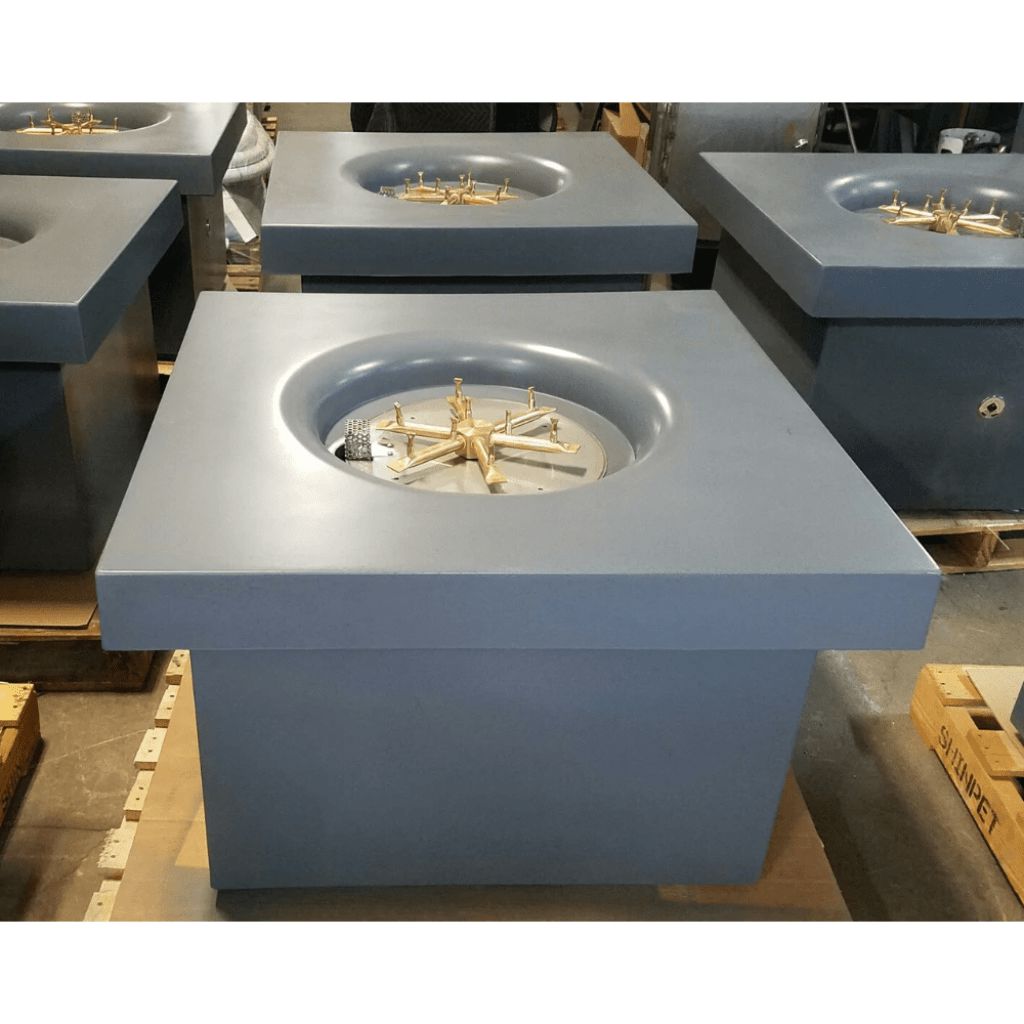 The Outdoor Plus - Ramona GFRC Concrete Square Liquid Propane Fire Pit Table 36