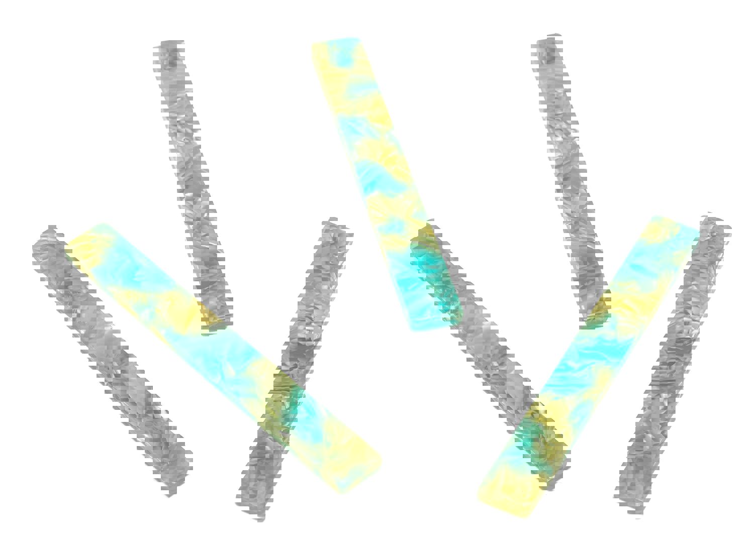 Acrylic Bar Charms - Long Bar Earrings with Rectangle Pendant (59.6x7.8x2.6mm, Mix Color)