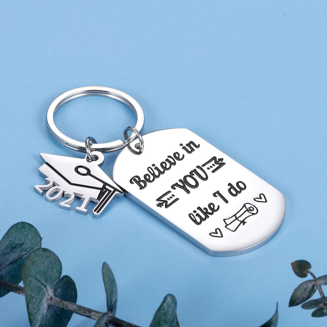 Inspirational Graduation Keychain Gift for 2021 Graduates - Ideal for Students, Nurses, and Seniors