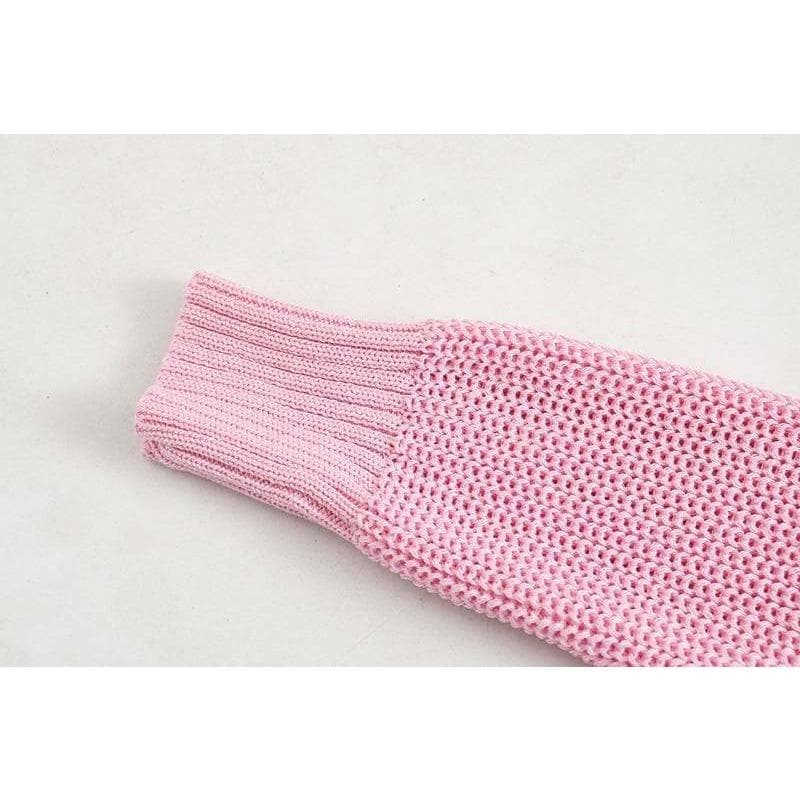 Fashion Solid Knitted Sweater