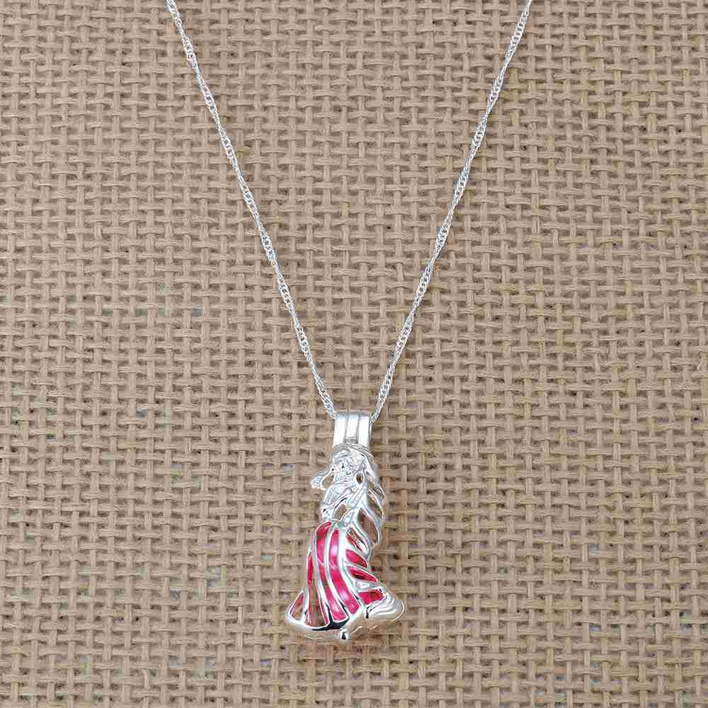 Harong Tangled Rapunzel Necklace - Cute Punk Style Pearl Cage Pendant Jewelry for Women