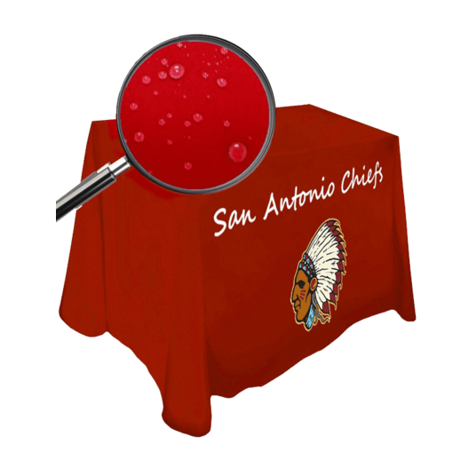 8 Custom Printed Liquid Repellent Table Throw - Front Panel Print