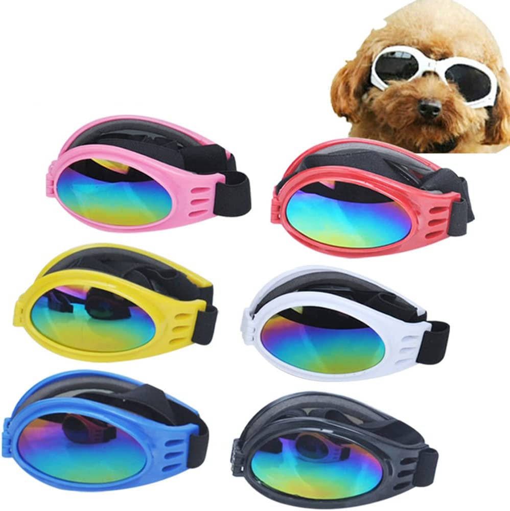 Mekek Pet Dog Sunglasses - Windproof, Foldable, UV Protection Adjustable Goggles for Dogs