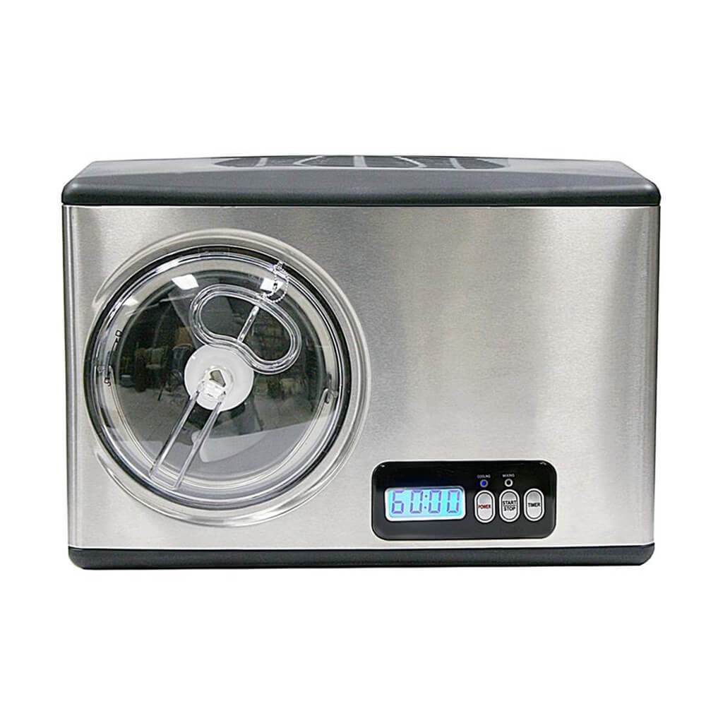 Whynter 1.6 Quart Capacity Automatic Compressor Ice Cream Maker in Stainless Steel ICM-15LS