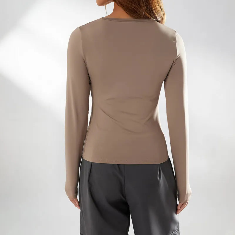 Nukty Y2K Vintage Long Sleeve T-shirt for Women - Crop Top Streetwear