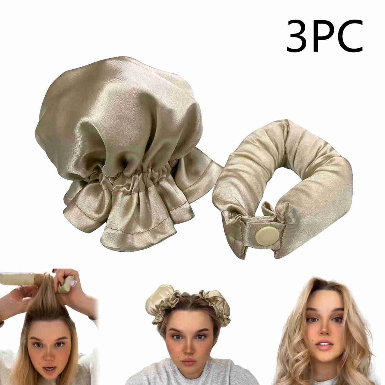 Heatless Curl Stick - No Heat Hair Curler with Cloth Cover for Easy Styling