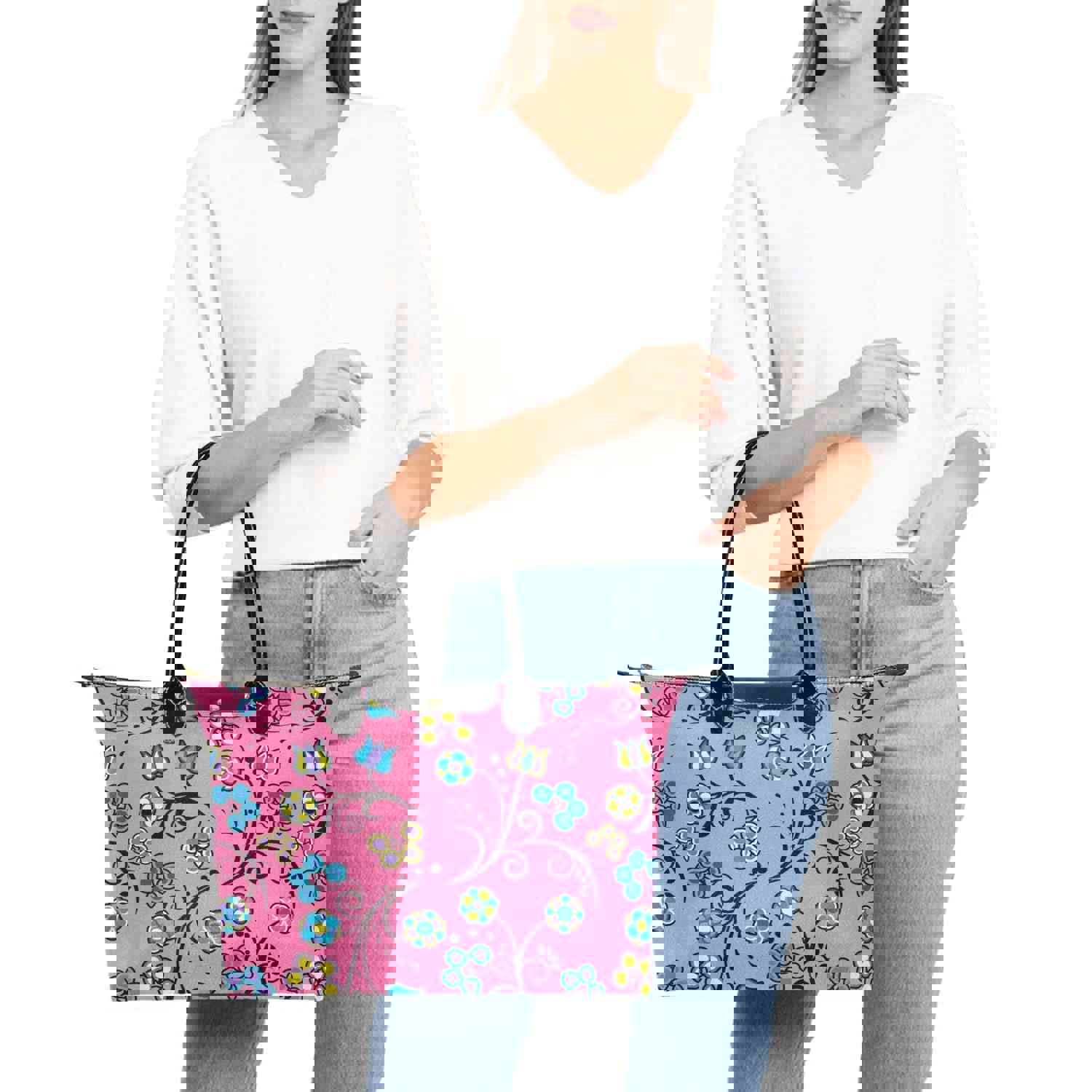 Blue Trio Bubblegum Single-Shoulder Lady Handbag