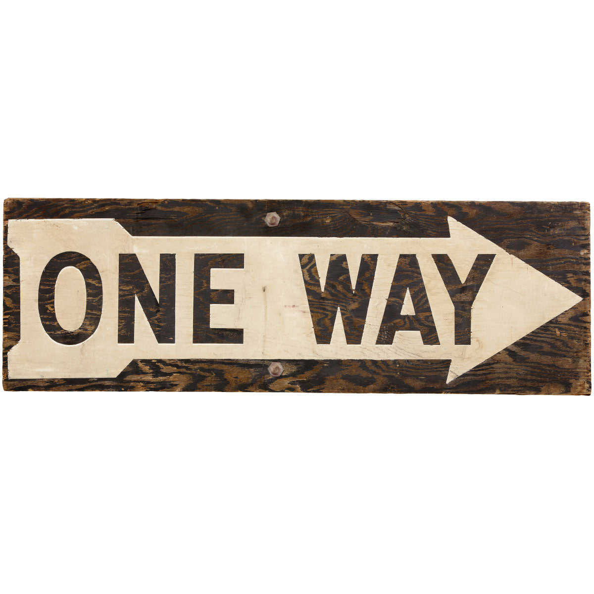One Way Street Right Arrow Wall Decal - Premium Wood Grain Design