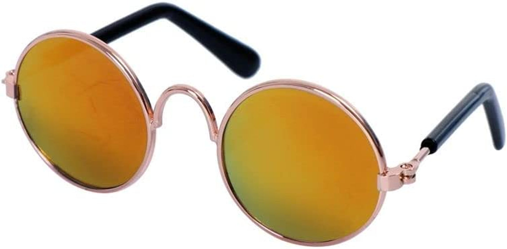Round Pet Cat Glasses Lovely Sunglasses for Small to Medium Pets with Punk Style (Pink)