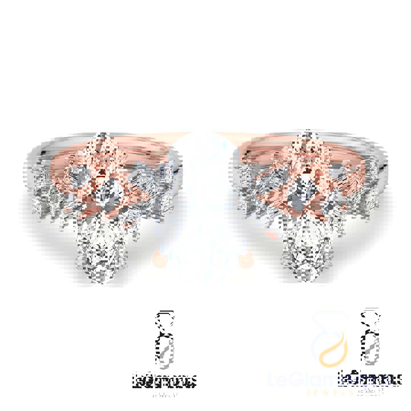 Oval Cut Hidden Halo Pave Style Lab Grown Diamond Engagement Ring