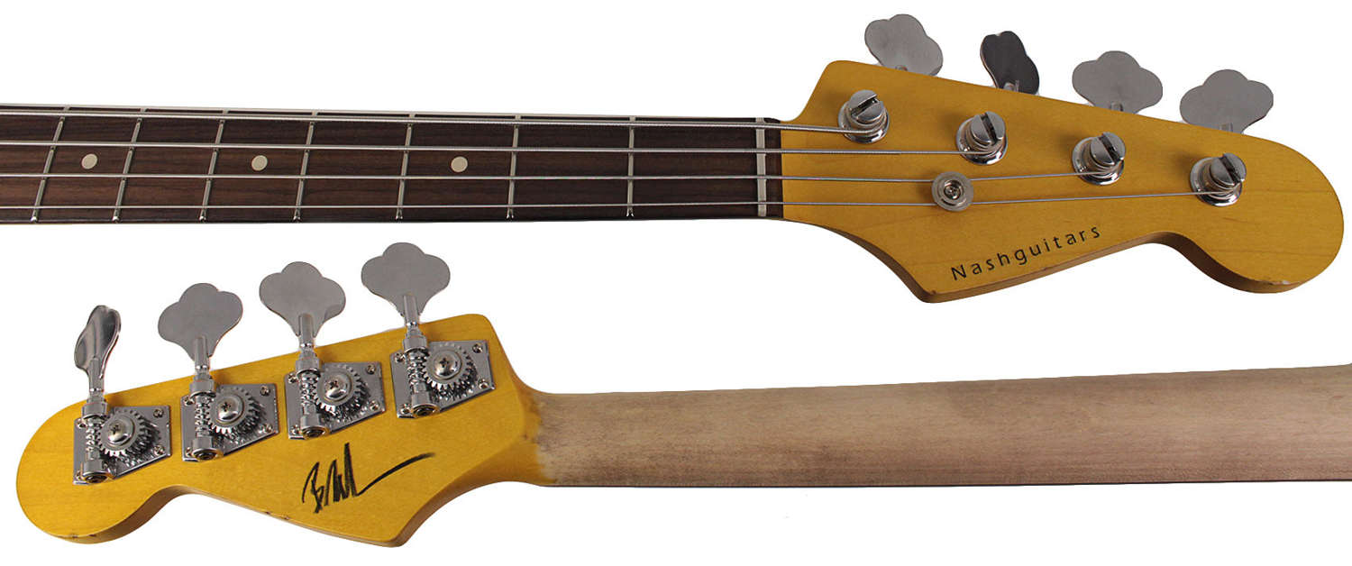 Nash PB-63 Bass Guitar, Ocean Turquoise Metallic, Light Aging