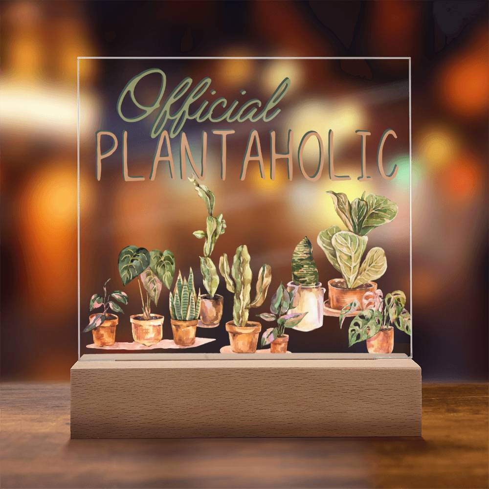 Funny Plant Acrylic LED Night Light - Indoor Home Garden Decor - Perfect Gift for Plant Lovers
