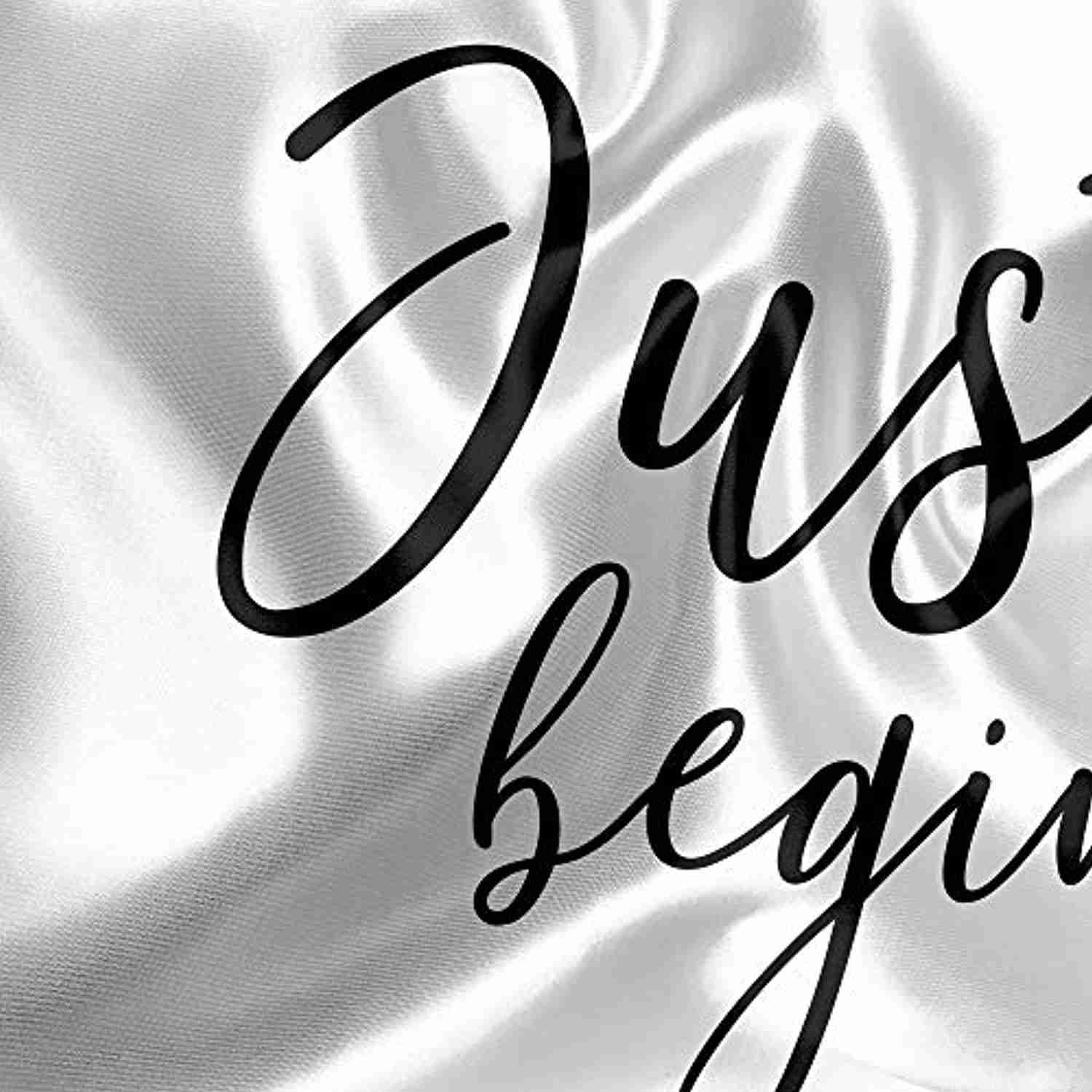 Just Begin Pillow Cover - Inspirational Quote Pillow for Home Decor