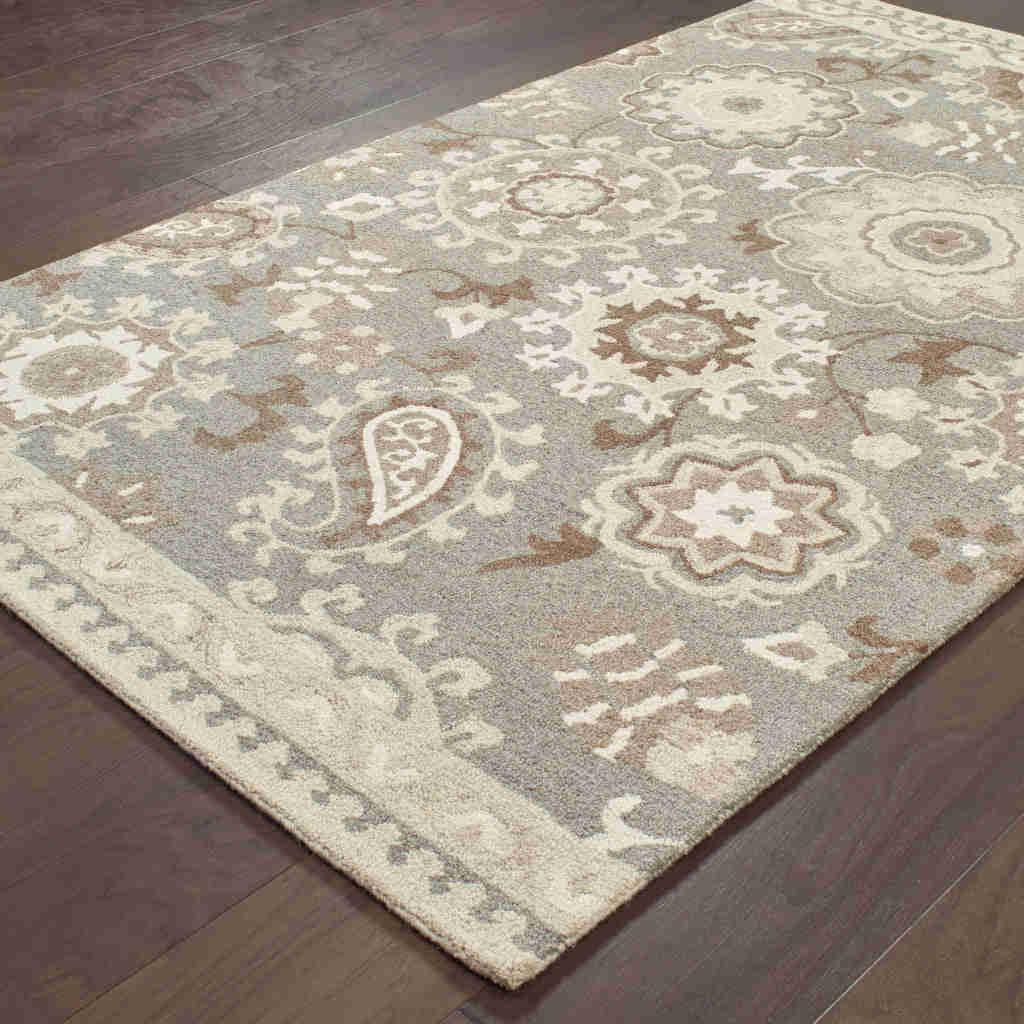 Oriental Weavers Craft 93003 Multicolor Rectangle Indoor Area Rug - Hand Tufted 100% Wool Floral Rug