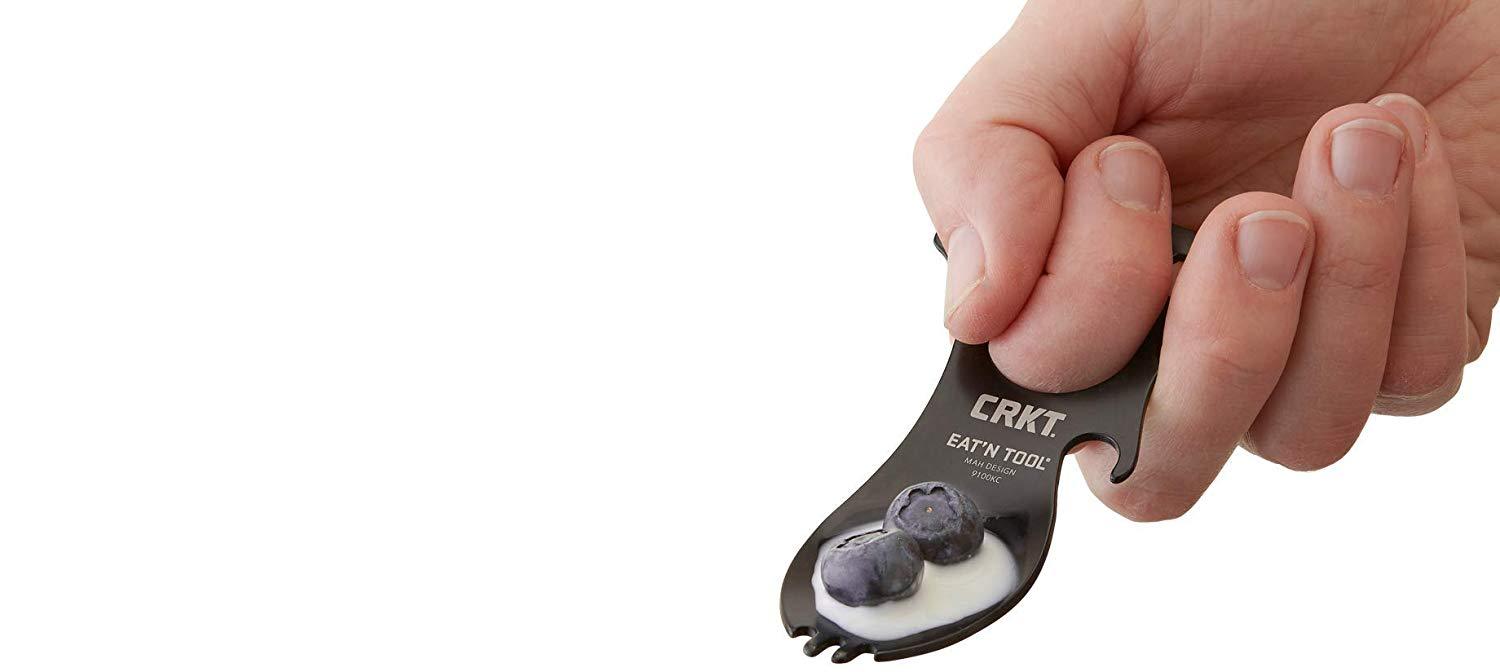 CRKT EatN Tool Outdoor Spork Multitool: Durable and Lightweight Metal Multi-Tool for Camping, Hiking, Backpacking and Outdoors Activities