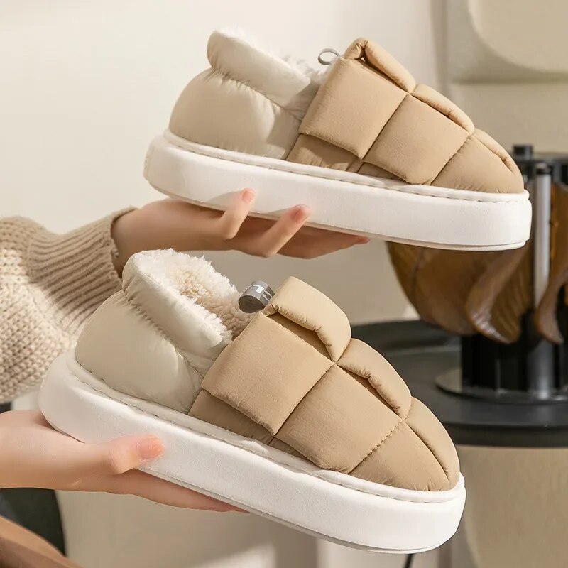 Winter Warm Cotton Slippers 2024 Waterproof Snow Boots for Indoor and Outdoor Use