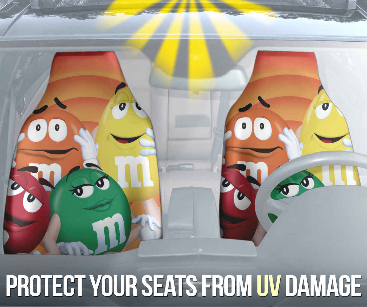 M&M Chocolate Fantasy Car Seat Covers - Premium Car Interior Accessories