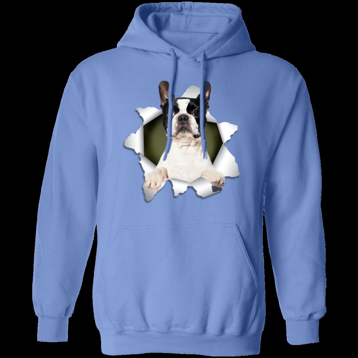 BOSTON TERRIER 3D LADIES Pullover Hoodie - 8 oz