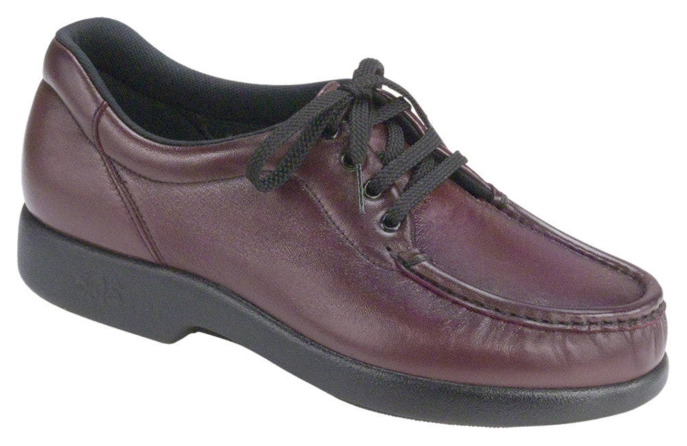 Women's Take Time - Antique Wine Plush Tie-Up Moccasin