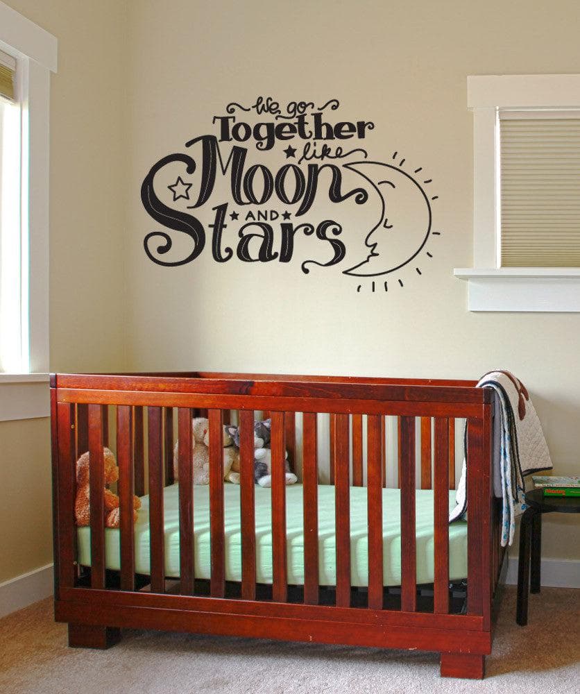 Vinyl Wall Decal Sticker Moon and Stars #OS_DC595 - Removable & Easy to Apply