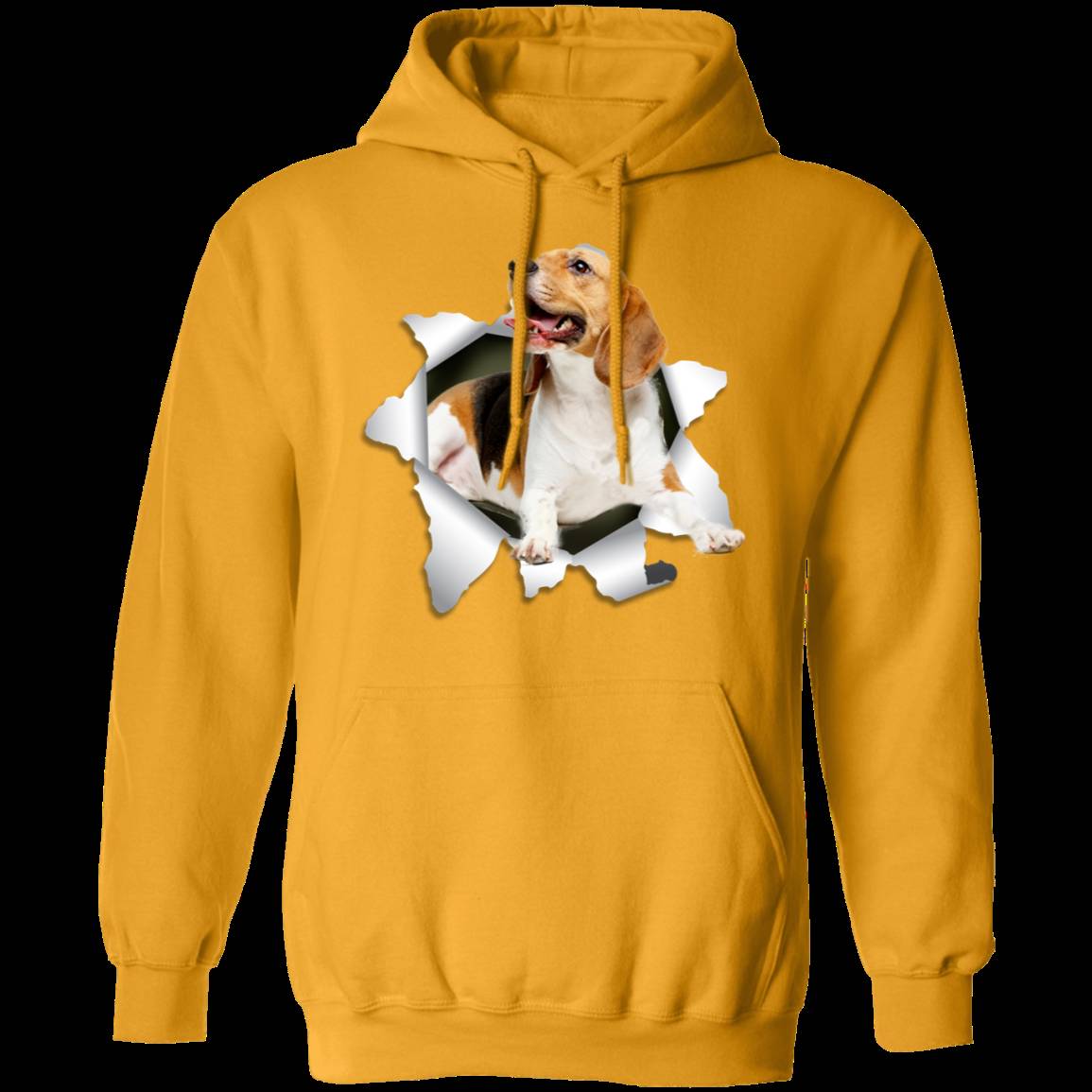 BEAGLE 3D LADIES Pullover Hoodie - 8 oz, Unisex Sizing, Digital Print