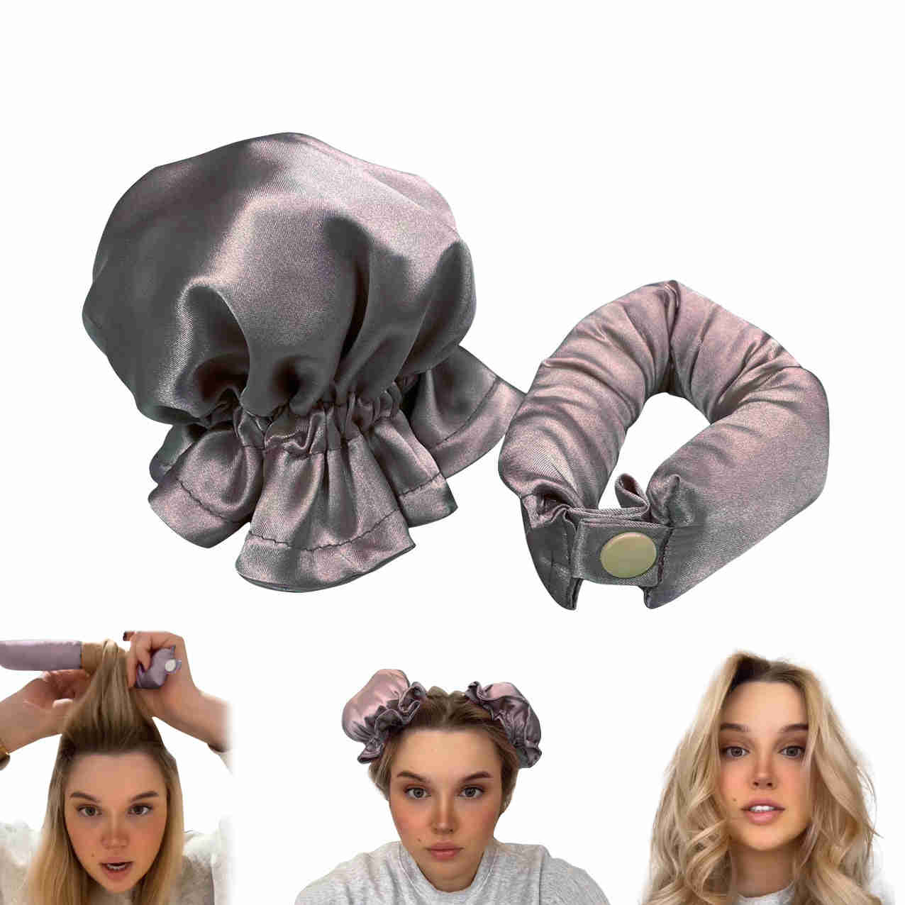 Heatless Curl Stick - No Heat Hair Curler with Cloth Cover for Easy Styling