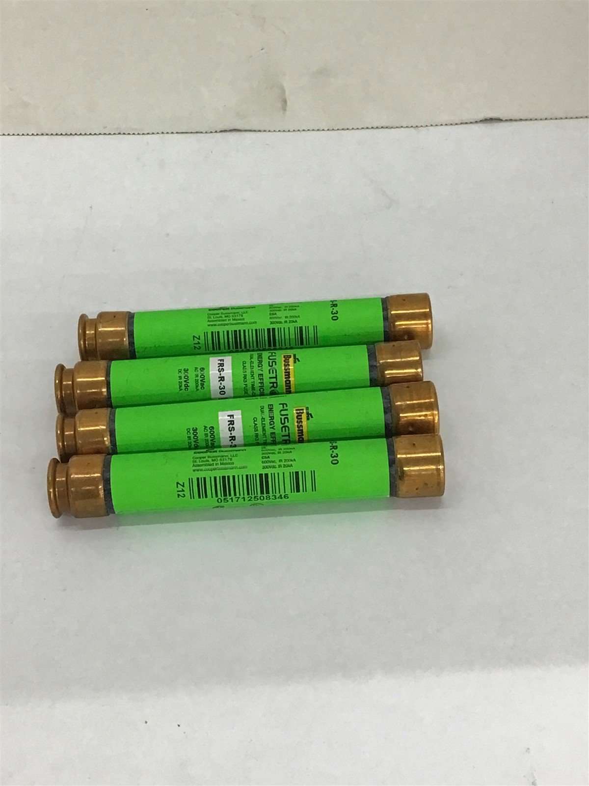 Bussmann Fusetron FRS-R-30 Energy Efficient Fuse 30 Amp (Lot of 4)