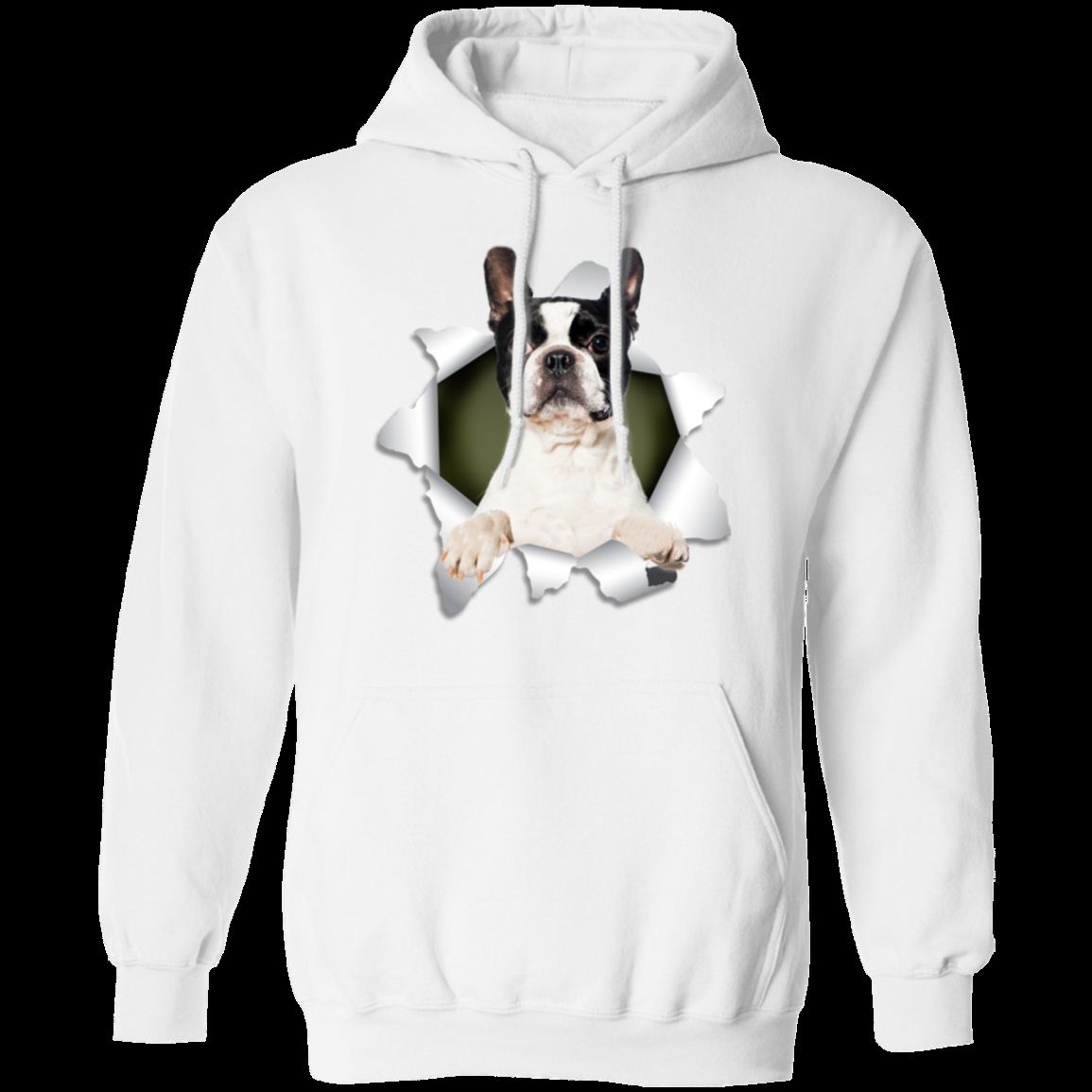 BOSTON TERRIER 3D LADIES Pullover Hoodie - 8 oz