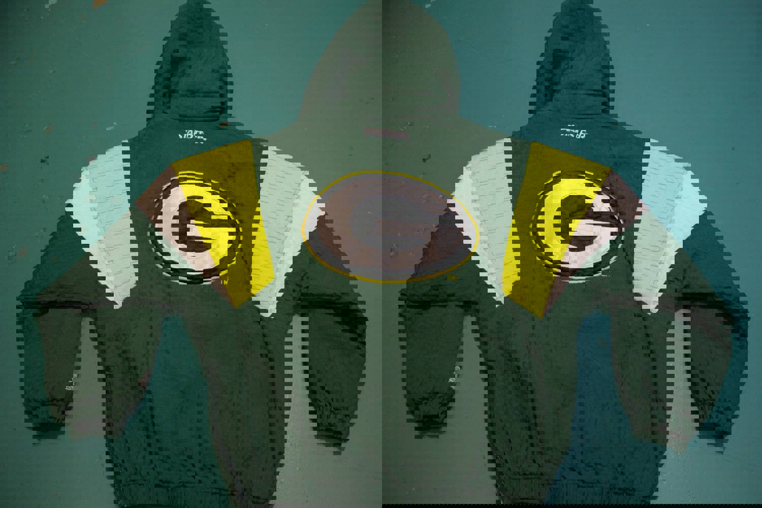 Green Bay Packers 90s Hooded Pullover Puffer Hoodie Starter Vintage Jacket