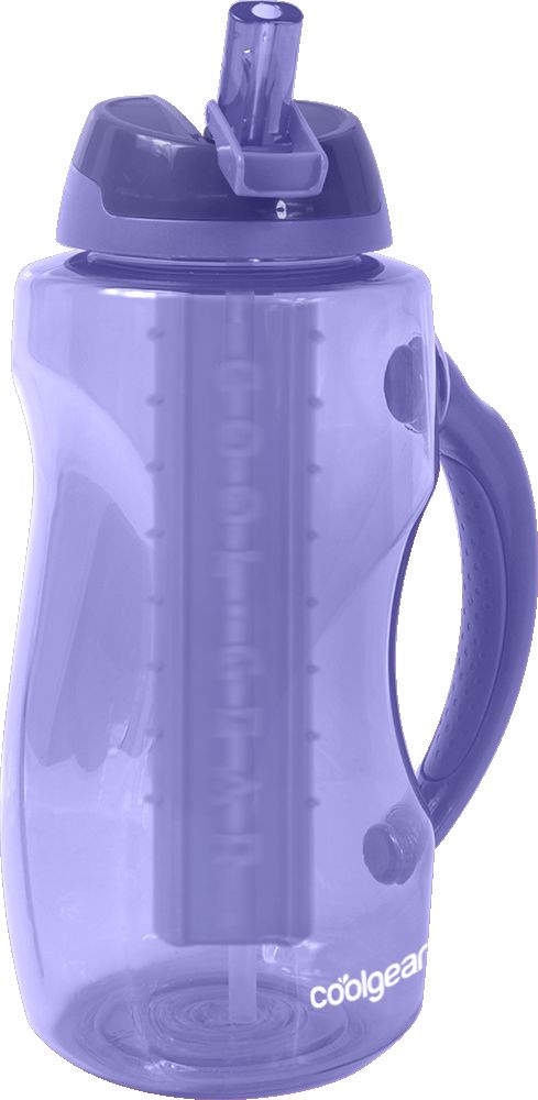 Cool Gear 4-Pack 64 oz Dual Wave Water Bottle with Freezer Stick | Large Capacity, Leakproof, Gym & Outdoor Use
