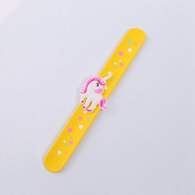Colorful Unicorn Wristband Slap Bracelet for Kids - Star Printed Party Favors