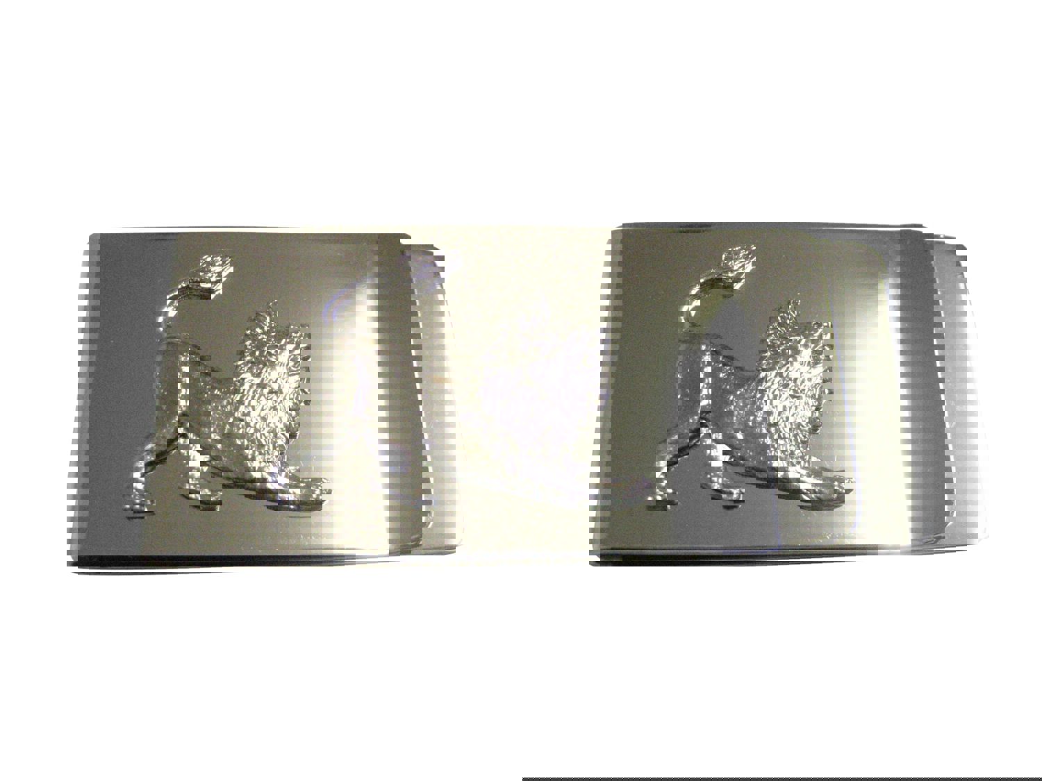Silver Toned Lion Pendant Money Clip by Kiola Designs
