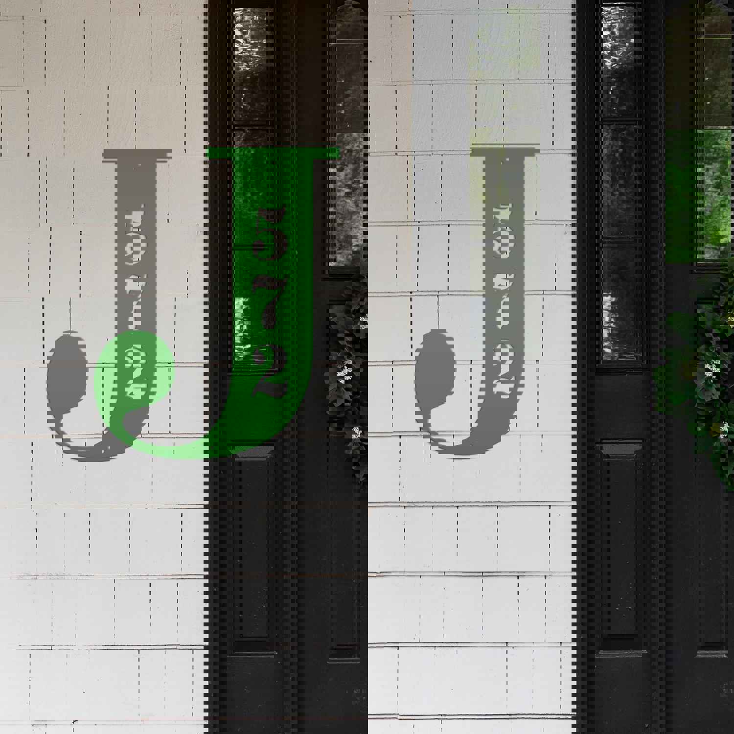 Personalized Monogram House Number Metal Sign - Custom Address Sign for Home, Wedding & Housewarming Gift