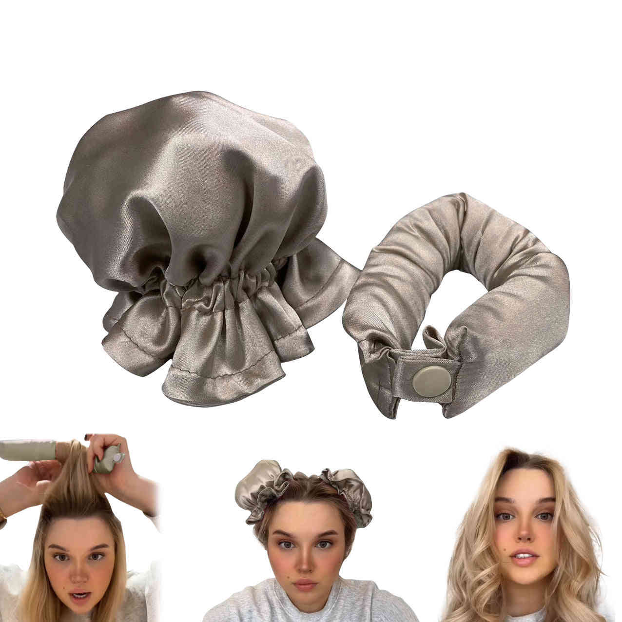 Heatless Curl Stick - No Heat Hair Curler with Cloth Cover for Easy Styling